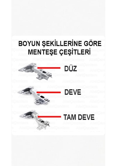 Meridyen Frenli Pistonlu Hidrolik Düz Menteşe Mutfak Vestiyer Kiler Dolabı Mobilya Kapakları Nikel Krom