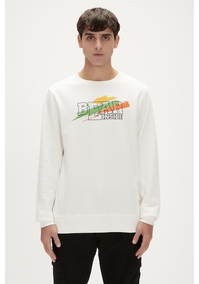 Bad Bear Crayon Crewneck Sweatshırt Erkek Ekru 23.02.12.012 001