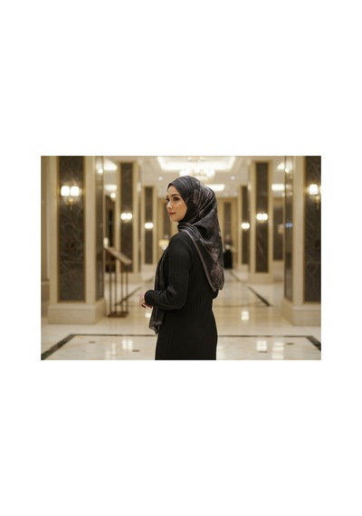 Müslüm, Floral Yaprak Desenli Bürümcük Şal Zarif, Kaymaz, Terletmez Ve Rahat Kullanım 75 X 200 Cm Gri-Siyah-Lila Müslüm, Floral Yaprak Desenli Bürümcük Şal Zarif, Kaymaz, Terletmez Ve Rahat Kullanım 75 X 200 Cm Gri-Siyah-Lila