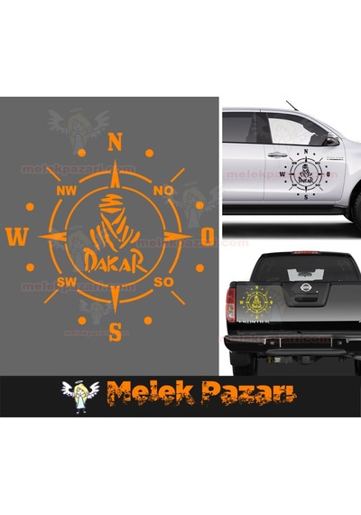 Dakar Pusula Off Road Oto Sticker, Jeep Sticker