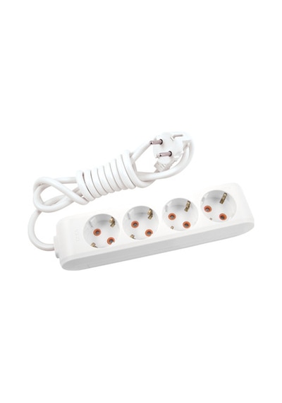 Viko Multi-let 4'lü Topraklı Kablolu Çocuk Korumalı 5 Metre Priz Beyaz
