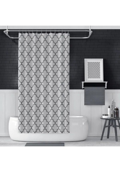 Banyo Perdesi 1x110x200 Tek Kanat Duş Perdesi Halka li Duşakabin Perdesi 2111 Açık Bej
