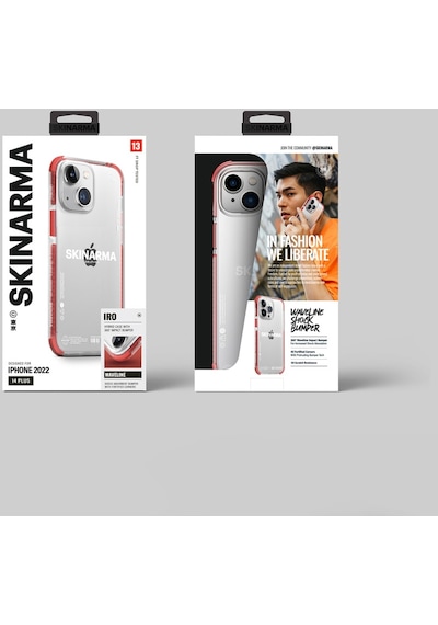 Apple Uyumlu iPhone 14 Kılıf Skinarma Şeffaf Airbag Tasarımlı Iro Kapak