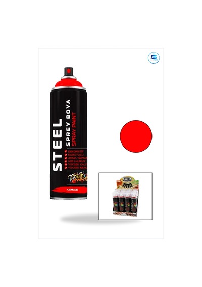 Sprey Boya Kırmızı 200 Ml Aerosol Metal Yüzey Hızlı Kuruyan Dekor