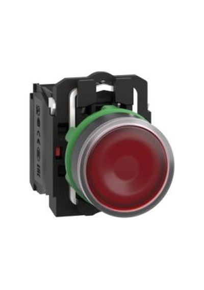 Schneider Electric XB5AW34M5 Ø22 Yaylı Dönüş 1NA+1NK 220-240V Sıva Altı Eksiksiz Işıklı Buton Kırmızı