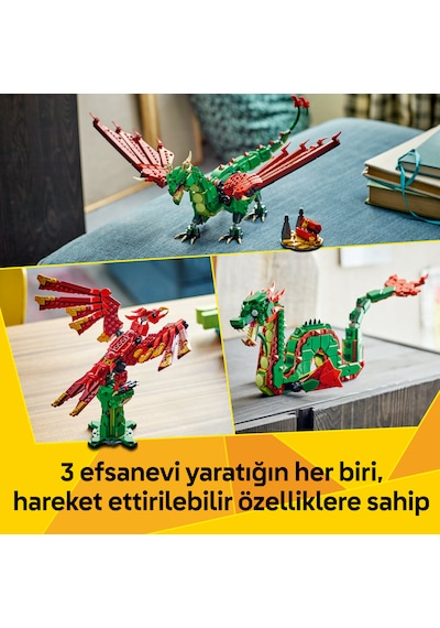 LEGO® Creator 3’ü 1 Arada Orta Çağ Ejderhası 31161 - 9 Yaş ve Üzeri Çocuklar için Yaratıcı Oyuncak Yapım Seti (715 Parça)