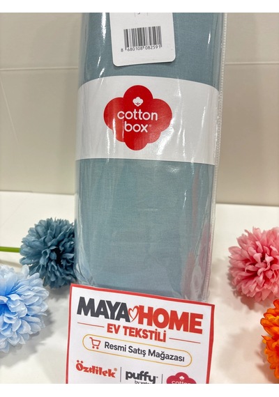 Cotton Box Petrol Battal Çift Kişilik Lastikli Çarşaf Seti 180x200 Çok Renkli