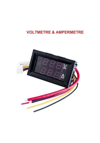 Ayrex Dijital Volt Akım Ölçer Dc 0-100v 10a Ampermetre