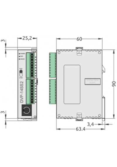 Delta Dvp14ss211r 24vdc Röle Çıkışlı Cpu Plc