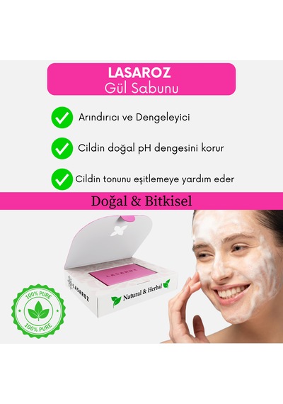 Gül Sabunu Doğal Bitkisel Arındırıcı Dengeleyici Sabun 100 Gr