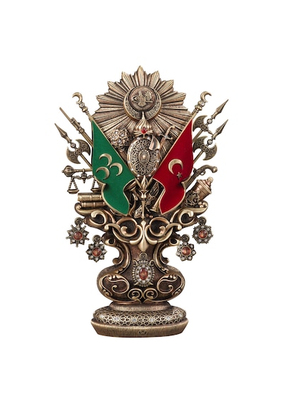Osmanlı Boytu (Orta Boy) Osmanlı Devlet Arması Antik Sarı