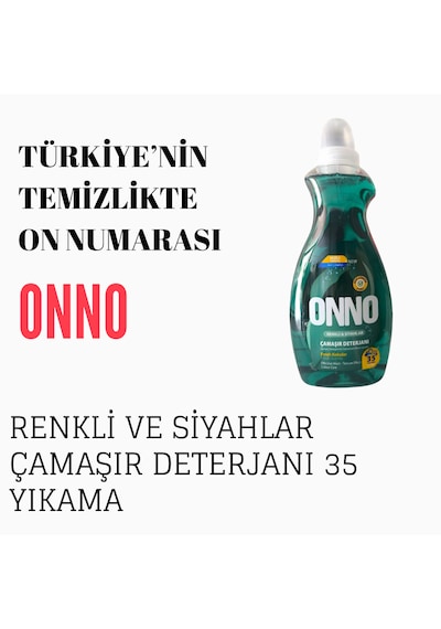 Onno Çamaşır Deterjanı 4 Adet X 35 Yıkama 2 Adet Renkli Ve Siyahlar + 2 Adet Renkli Ve Beyazlar 4'lü Set