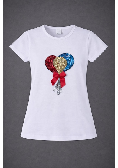 Dıgıl Kids Kız Çocuk Gösteri T-shirt Beyaz 2