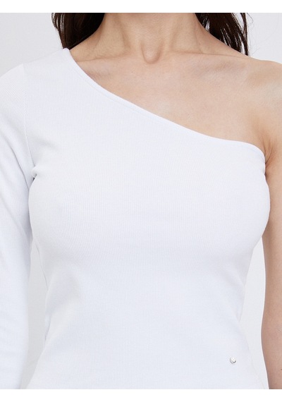 Slim Fit Kadın Bluz U.kol Beyaz