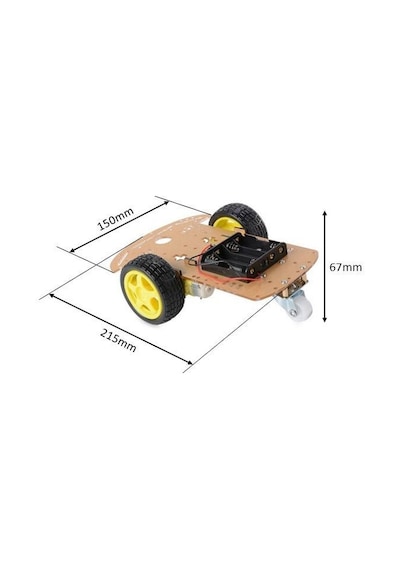 2wd Çok Amaçlı Mobil Robot Araba Platformu Kendin Yap Kiti Redüktörlü Motor Ve Şase Seti Demonte Montesiz