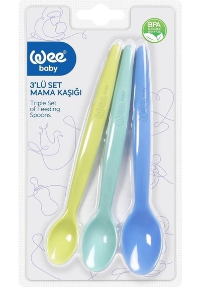 Wee Baby 3Lü Mama Kaşığı Seti Çok Renkli