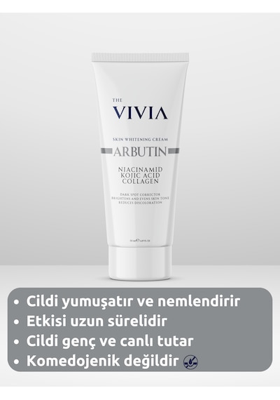 The Vivia Arbutin Cilt Beyazlatıcı ve Aydınlatıcı Leke Kremi 50 ML