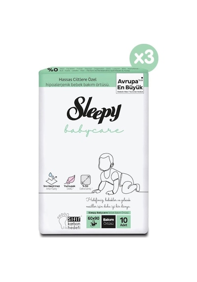 Sleepy Babycare Bebek Bakım Örtüsü 60x90 Cm 3x10 30 Adet 769560004401