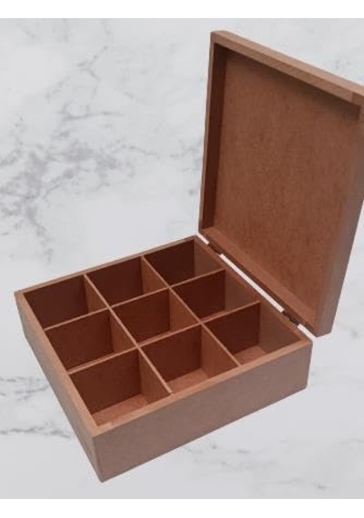 Hobi 90028 Dekoratif Model Takı Kutusu Bölmeli Ahşap Ham Mdf El Yapımı Diğer