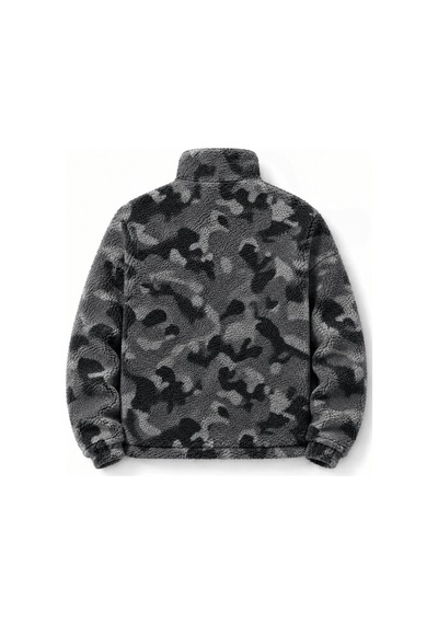 Genius Store Oversize Peluş Erkek İçi Polarlı Tam Fermuarlı Sherpa Sonbahar Kış Kadın Polar Sweatshirt Oversıze-pelus Antrasit