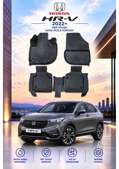 Honda Hr-v 2022+ Aracınıza Özel Üretim Havuzlu Paspas Takımı A+ -mod-