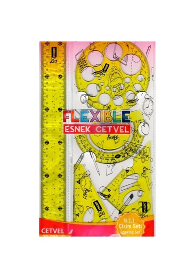 Mikro Esnek Cetvel 5 Li Çizim Seti Sarı