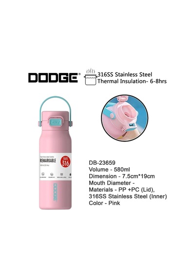 Dodge Çelik Termos Matara 580ml Mavi Mavi