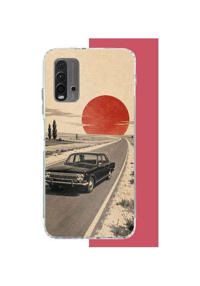 Redmi 9t-poco M3 Uyumlu Kızıl Güneşe Doğru Baskılı Silikon Kılıf Renkli