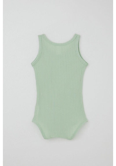 Breeze Kız Bebek Çıtçıtlı Atlet Zıbın Body Jakarlı 9 Ay-3 Yaş, Su Yeşili Su Yeşili