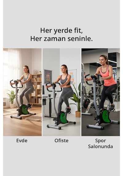 T-222 Kondisyon Bisikleti / Lcd Ekran Zaman-mesafe-hız-kalori-odometre / Ayarlanabilir Sele