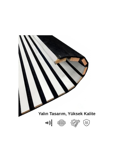 Decoala Akustik Duvar Paneli, Teak Rengi, Ses Yalıtımlı, Modern Stil, 60x275 Cm, 9mm Kalınlık, Ahşap Görünümlü Çok Renkli