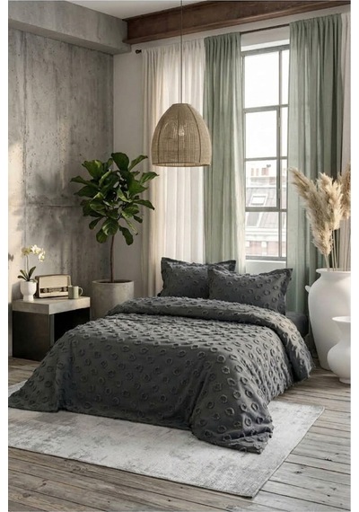 Yatak Örtüsü Takımı 250 X 260 Cm Valonlu Model 2 Adet 50 X 70 Yastık Kılıfı Çok Renkli