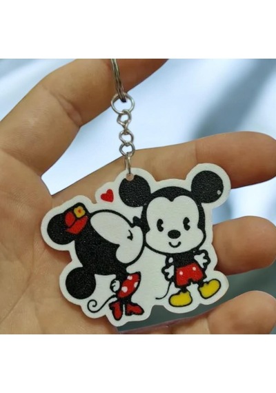 Mickey Ve Mininie Aşkı Sevimli Figür Karakter Anahtarlık Çok Renkli