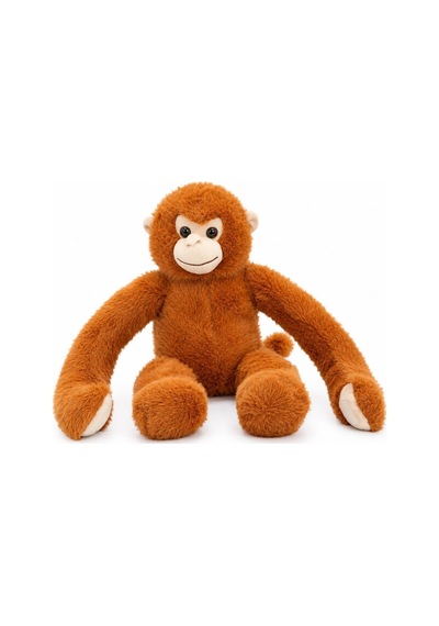 Kahverengi Peluş Maymun 50 Cm Çok Renkli