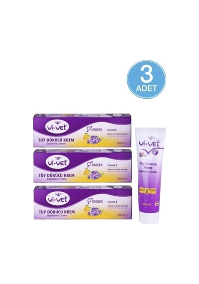 Vi-vet Ağda Tüy Dökücü Krem 100ml X 3 Adet