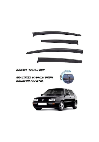Vw Golf 3 Cam Rüzgarlığı - Kutulu Gönderim - Lazer Kesim