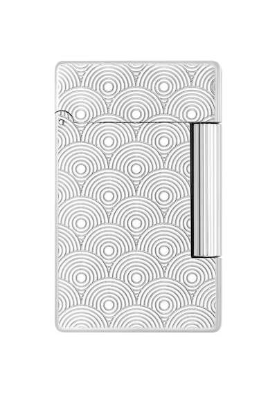 S.t. Dupont Initial Guilloche Gümüş Daire İşlemeli Puro Çakmağı 20844