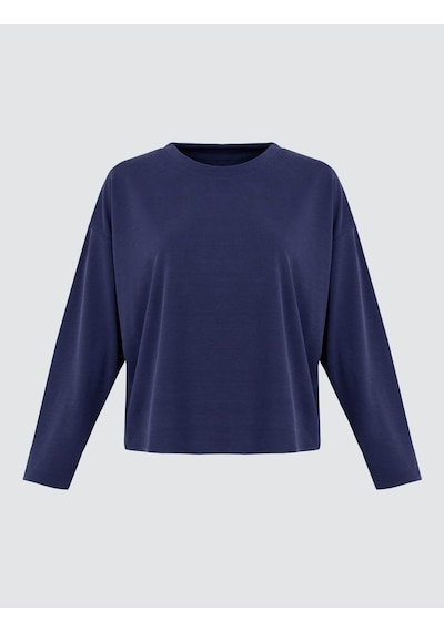 Jimmy Key Lacivert Bisiklet Yaka Uzun Kollu Rahat Sweatshirt 4ww021332494 Lacivert