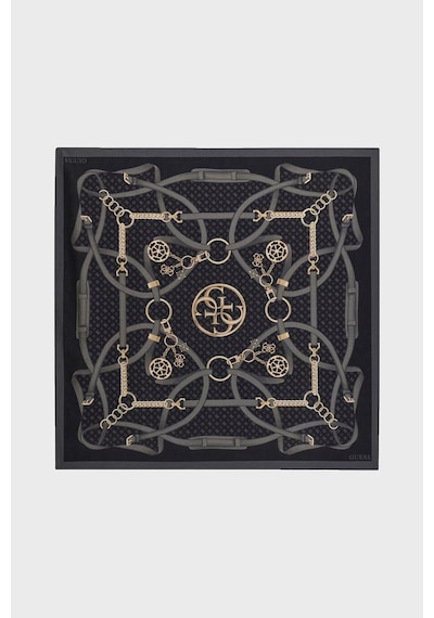 Guess Desenli 120 X 120 Cm Eşarp Aw5679pol03 Kadın Eşarp Aw5679 Pol03 Bla Siyah