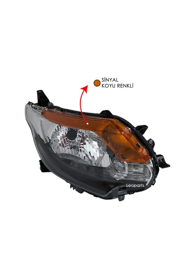 Leoparts Mitsubishi L200 Far Lambası Sağ Koyu Sarı 2015-2018 8301c730