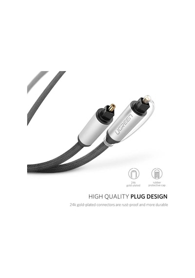 Ugreen 5.1 Dijital Toslink Optik Ses Kablosu 2M 10540