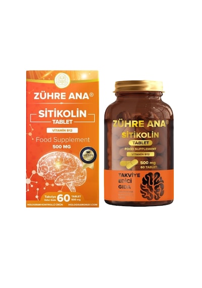 Zühre Ana Sitikolin ve Vitamin B12 İçeren Takviye Edici Gıda 60 Tablet