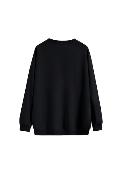 Startmore Coke Serisi Letter Graphic Drop Shoulder Pullover Siyah
