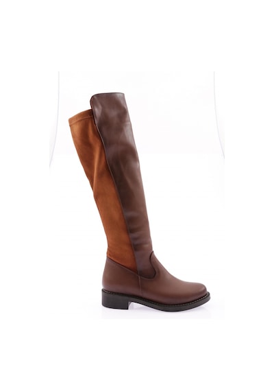 Dgn 615-22k Kadin Fermuarli Knee High Çizme 615-2121-R1755 Taba