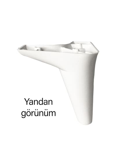 Zelve 12 Cm Beyaz Lüx Mobilya Kanepe Sehpa Ünite Koltuk Ayağı Baza Ayak
