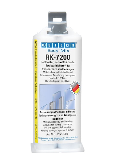 Weicon Easy-Mix Rk-7200 Yapıştırıcı 50 G Şeffaf Renksiz