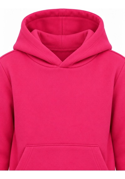 Rony Pony Kids Kız Çocuk Fuşya Kapüşonlu Eşofman Takımı Kanguru Cepli Sweatshirt Ve Jogger Alt 2 Li Set