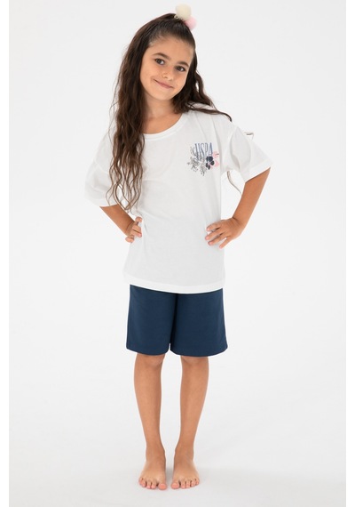 U.s. Polo Assn. Kız Çocuk Beyaz Pijama Takım 50312453-vr013 Beyaz