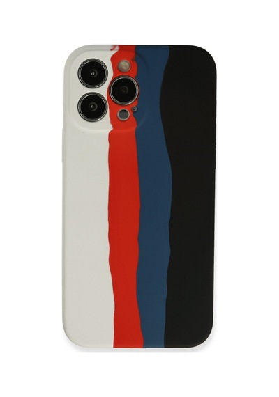 Apple iPhone Uyumlu 13 Pro Kılıf Ebruli Lansman Silikon - Beyaz-siyah Bzsxx00 1