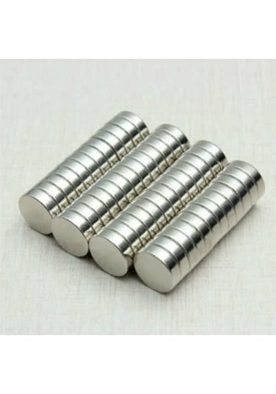 10 Adet Yuvarlak, Neodyum Mıknatıs, 10x3 Mm, Süper Güçlü Magnet
